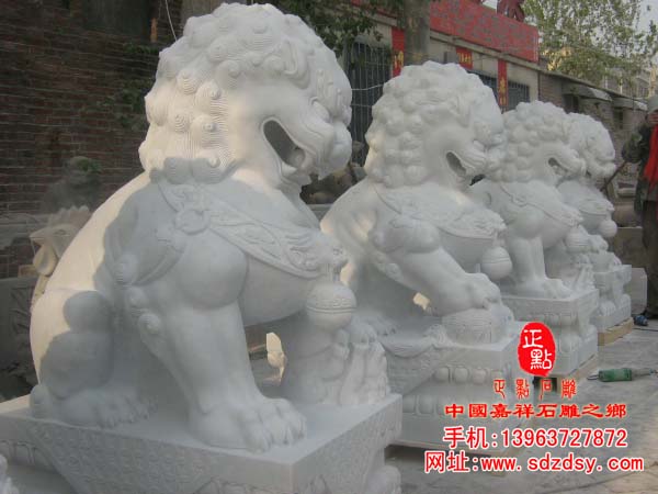 漢白玉石雕北京獅